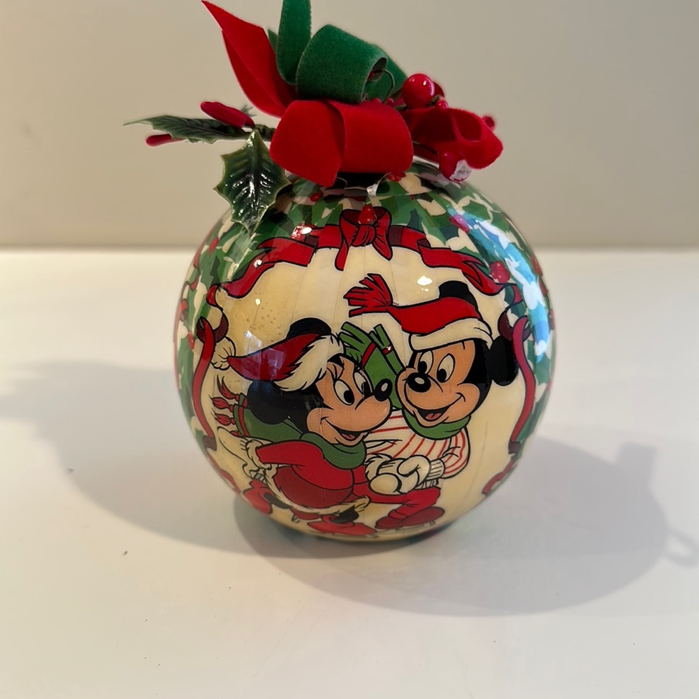 Vintage Mickey Mouse and Minnie Mouse Christmas Ornament *RARE*